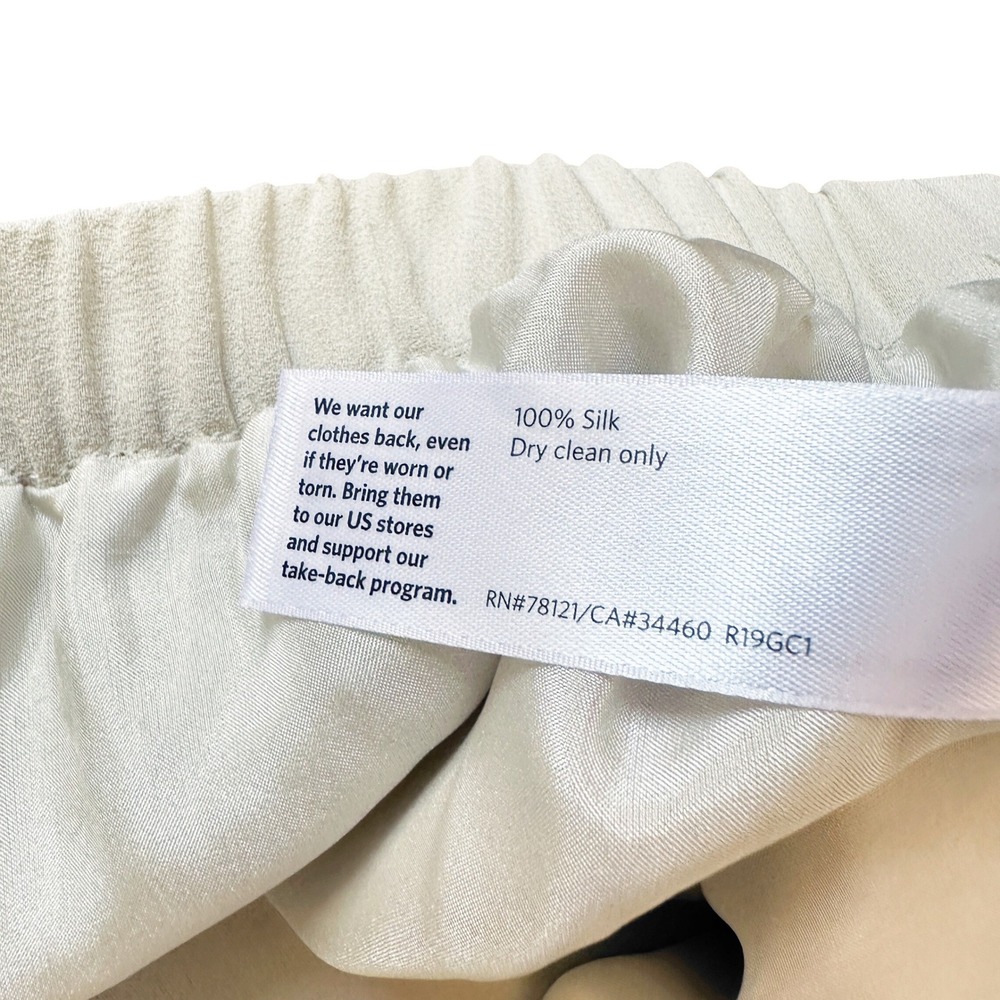 Eileen Fisher Womens Georgette 100% Silk Pants Petite PM Straight Quiet Luxury - Picture 6 of 8